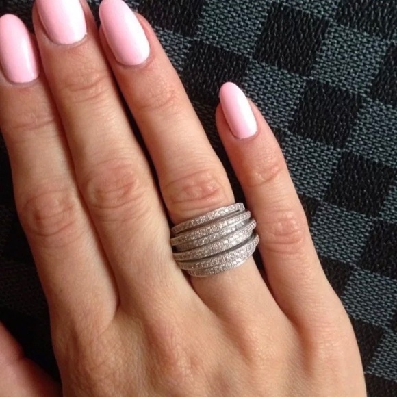 NEW 925 Silver 6.4 CT Diamond Ring - Picture 5 of 8